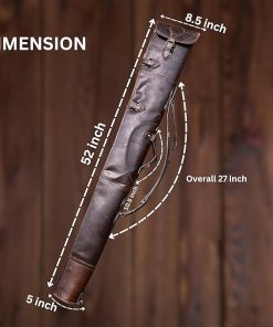 Hulara Cowhide Leather Rifle Sling 48-50 Inch Gun Case With Shoulder Strap – Soft Slip Bag for Shotguns 2