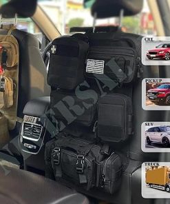 6 Pack Tactical Molle Car Seat Back Organizer+Tactical Men’s Fanny Pack 2