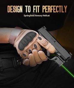 WARRIORLAND Green Laser Sight Fit Springfield Armory Hellcat (Not Fit Hellcat Pro), First Green Beam Sight with Power Indicator, Hellcat Laser with Ambidextrous On/Off Switch, WLS-118G, Black 2