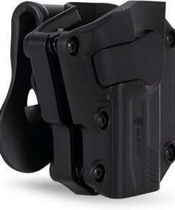 Universal Level 2 Gun Holster | Fits Compact Pistols | Secure Retention | Paddle & Low-Ride Hooks