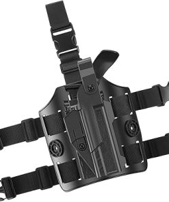 Level Ⅲ Optic Cut Holster for Glock 17 19 19x 44 45 Gen 1-5, Glock 22 23 31 32 Gen1-4, Drop Leg Anti-Slip Strap Holster, Right Hand