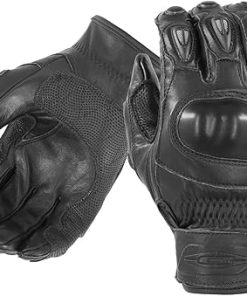 CRT50 Vector Knuckle Protection Gloves – Carbon-Tek Fiber Knuckles, Leather with Foam Padding (Large)
