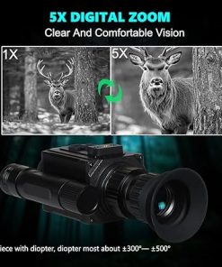 Night Vision Goggles Head or Helmet Mounted Monocular – 1080P HD Photo and Video Recording with 5X Digital Zoom & Adjustable Infrared 940nm IR, Night Vision 300M for Hunting, Camping, Surveillance 2
