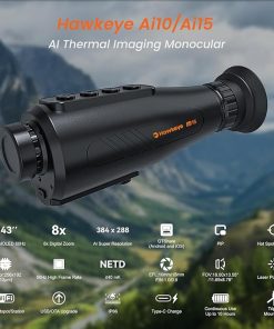 AI15 Thermal Monocular 384×288 AI Super-Resolution HD Night Vision Thermal Imaging with 1.43″ AMOLED Screen, 8X Zoom，Wi-Fi Hotspot Multiple Scene Modes for Hunting Travel Outdoor Camping 2