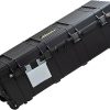MEIJIA Portable Rolling Waterproof All Weather Hard Rifle Case,Hard Gun Case with Wheels,Soft Handle Grip,Customizable Fit Foam Inserted,Black