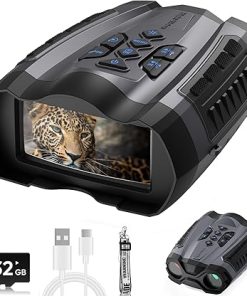 Night Vision Goggles,4K Night Vision Binoculars for Adult with 3.5″ HD Screen,32GB TF Card for Photo and Video,9 Gear Infrared and 10X Digital Zoom for Outdoor Enthusiasts and Animal Watchers