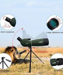 SVBONY SV28 Spotting Scopes with Tripod Bundle with SVBONY SV218 Spotting Scope Phone Mount 2