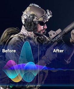 Tactical Headset with ARC Rail Adapter, Ear Protection Earmuffs NRR 31dB Noise Canceling for Shooting Hunting 2
