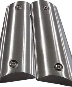 1911 Full Size Grips – Solid Stainless Steel Panels with Ambi Safety Cut – Fits Government & Commander – Includes 4 Mounting Screws 2