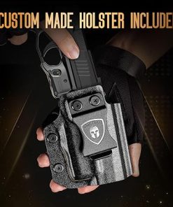WARRIORLAND Laser Sight with P365 Holster, Fits for Sig P365 / P365X / P365XL – Not Fit P365X-Macro, Right-Hand Kydex Holster & Trigger Laser with Ambidextrous Switches and Power Indicator 2