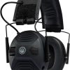 Walkers Razor Patriot Series Hi-Gain Omnidirectional Microphone Electronic Muffs (Kryptek Camo) Bundle with Walkie-Talkie Attachment, Protective Sport Glasses and Cleaning Cloth (4 Items) 3