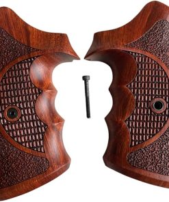 Handmade reproductive Padauk Wood Grips Compatible with Taauuruss Tracker/Judge 17 44 415 425 450 617 627 692, Compact Frame, Diamond Cross/Rough Engraved #TK6