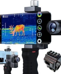 T2 Pro Android Thermal Monocular, Hunting Night Vision Scope for Phone, Detect Deer at 1579 Yards, 13mm Lens, Thermal Camera for Outdoor with Tactical Handle and Scope Mount (Not for iOS)