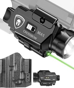 WARRIORLAND Universal Light Laser Combo with M&P 9mm 4.0/4.25 OWB Holster, Green Beam&LED Tactical Light, Magnetic USB Rechargeable Screen Displays Battery Status, Crossbow MA1 w/M&P 9mm OWB Holster