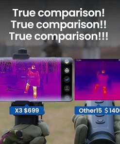 Thermal Monocular X3 See 1600 Yards, Thermal Night Vision Scope with 60Hz, 25mK, Thermal Binoculars for Hunting, Exploration and Wildlife Observation – Android 2