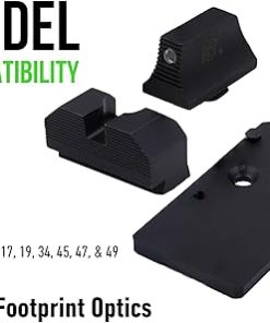 Minimalist OR Sights & Optic Plate Bundles, Compatible with RMR Footprint Optics on Glock 17, 19, 34, 45, 47, & 49 MOS Platforms 2