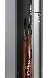 Buffalo 1520 Two Doors Gun Rifle Shotgun Metal Security Cabinet Safe Storage with Separate Lock Box for Handguns Ammo