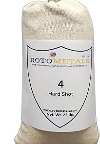 RotoMetals Lead Shot #4 – Bulk Shot for Reloading Ballast Weights Sled Scuba Hard Shot Weight Ball Shot Heavy Duty Lead Balls Lead Shots – 25lb Lead Shot Bag