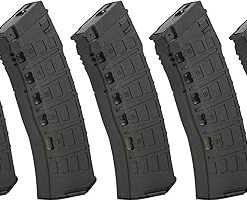 ARCTURUS TACTICAL Variable-Cap Airsoft AKM/AK74/AK12 Series 30/135 Round High Speed Mid-Cap Airsoft Magazine – 5 Pack