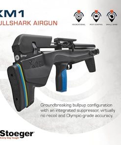 Stoeger XM1 Bullshark – .25 Caliber – Black Synthetic with Multi-Grip System and Buttstock Spacers,Electric 2