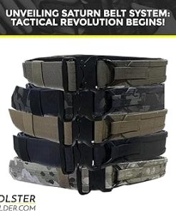 Saturn MOLLE Tactical Belt, 2” Cobra Buckle, Quick Release Heavy Duty Belt for Holster, Mag, Sheath, Military 2