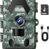 SEHMUA Cellular Trail Cameras, 4G LTE Cellular Security Camera with 12X Hybrid Zoom 2K 360° View Live Video, Unlimited Data Plan Game Camera No Glow IR Auto Tracking, Solar Powered, Motion Activate 4