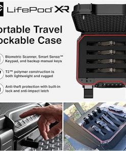 VAULTEK LifePod XR Series Weatherproof Safe Modular Interior Secure Rugged Portable Lockbox with Biometric Scanner and Backlit Keypad (Standard) (Biometric) 2