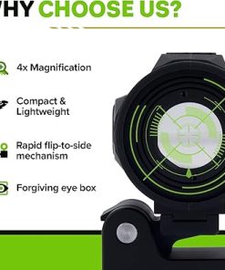 MEPROLIGHT Mepro MMX4 Red Dot Magnifier 3X Micro Lightweight, Compact, Weatherproof Magnifier Scope, Flip to Slide Mount, 2 Rubber Covers, No Battery Needed 2