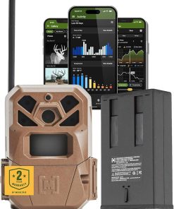 Moultrie Edge 2 Cellular Trail Camera – Auto Connect Nationwide 4G LTE – On Demand 36MP Photo – 1080P Video with HD Audio – 100 Ft Detection Range – Low Glow Flash