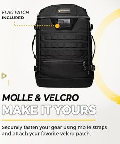 TradeSmart Range Backpack for Handguns, Ammo & Shooting Gear with 3 Lockable Compartments, Ear & Eye Protection Kit Optional 2
