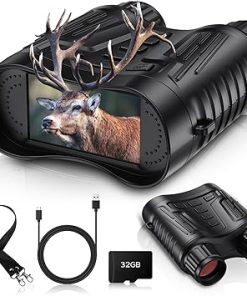 Night Vision Goggles – Over 1000FT Range, 3.2″ Screen, 4K Video Recording for Surveillance, Security, and Wildlife Observation,Tizycod Night Vision Binoculars for Day and Night Use