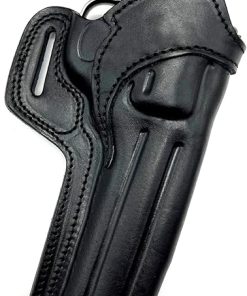 The Cebeci Talon for 8″ Colt Python and King Cobra Revolver, Right Hand Black Leather Belt Holster
