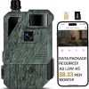 Zleo Cellular Game Trail Camera Solar, Wildlife Deer Cameras with Low Glow Night Vision Waterproof, 0.3s Trigger, Live Feed to Cell Phone, 5MP Photo, HD Video, No WiFi Needed, Spring Green