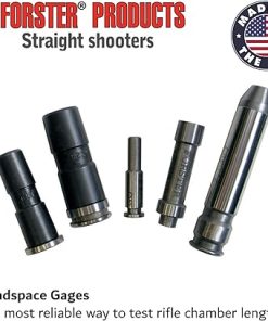 Forster Products 30 Carbine GO, NO-GO, & Field Headspace Gauge Set, SAAMI Dimensioned, Rimless, Hardened Steel, Precision Ground 2
