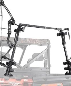 KEMIMOTO UTV Tool Holder for Quick-Draw Sporting Clays Rack for 6 Tools or Crossbows, Cargo Bed Mount Compatible with Polaris Ranger General Golf Cart