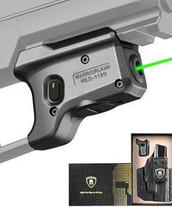 WARRIORLAND Green Laser Light and Holster Combo, Fit for P320 Compact & M18 & Full-Size & M17 – Compact Trigger Laser with Battery Indicator, Right-Hand IWB Concealed Carry Kydex Holster, WLS-112G-HW1