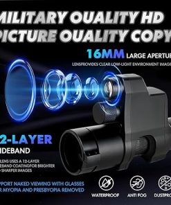 Night Vision Scope, Infrared 850nm,1920X1080 Resolution,3 IR Levels, Photos Video 128G, Night Vision Monocular 4X Magnifier,7 Reticles 4 Color,Day and Night 350Y, As Rifle Scope Attachment for Hunting 2