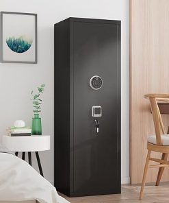 10-15 Gun Safe,Large Gun Safes for Home Rifle and Pistols, Quick Access Shotguns Rifle Gun Cabinet,with Adjustable Gun Rack and Removable Partitions(Black) 2