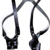 Vertical Leather Shoulder Holster fits Ruger GP100 or SP101, Magazine Pouch, Handcrafted, Right Handed, PulsarHolster