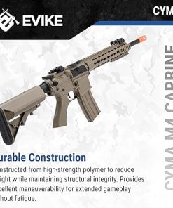 Evike Airsoft – CYMA Sport Airsoft M4-Style Rifle w/ 10″ Keymod HGuard (Color: Tan) 2