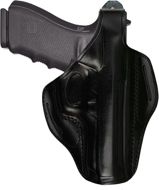 Leather Belt Holster Fits CZ 75 SP01 P01 P10S P07 Duty 2075 Rami Shadow 2, Premium Leather, Thumb Break