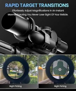 Electric MOLK Picatinny Riflescope Mounts, Smart LPVOs Fast Zooming System 30MM/34MM, Electronic LVPO Tactical Rifle Scope Mounting System, Compatible with Tango-MSR & Strike Eagle 2