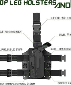 Level Ⅱ/Ⅲ Optic Cut Holster OWB for Glock 17 19 19x 44 45 Gen 1-5, Glock 22 23 31 32 Gen1-4, Right Hand 2