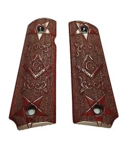 Rosewood Masonic Grips Compatible/Replacement for Browning 1911-22 1911-380 X