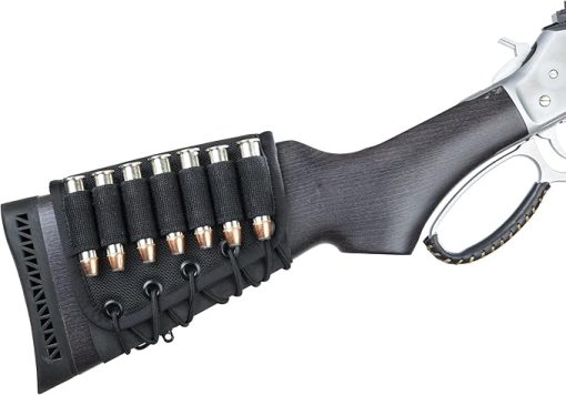 DIAMOND D Outdoors – Rifle Buttstock Cartridge Holder – Rifle Butt Cuff 7 Loop – Standard Full-Size Cartridge