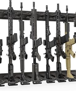 Gun-Rack,Adjustable Gun-Rack-Wall-Mount,Heavy Duty Steel Gun-Rack-for-Wall,Indoor-Gun-Racks 3/6/8/12 Slot Rifle-Rack Display Stand