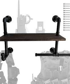 Heavy-Duty Tactical Gear Rack Wall Mount Hanger & Hook for Police,Motorcycle,Cycling,Football Suit(2 Sets) 2