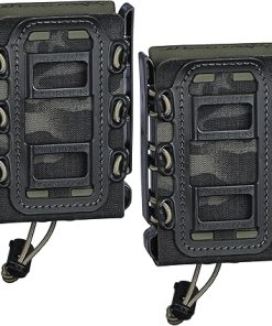 G-CODE Rifle Soft Shell Scorpion Mag Carrier – Pack of 2 – (Black Multicam) with R1 Clips- 100% Made in USA