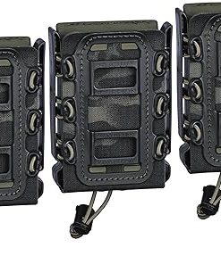 G-CODE Rifle Soft Shell Scorpion Mag Carrier – Pack of 3 – (Black Multicam) with R1 Clips- 100% Made in USA