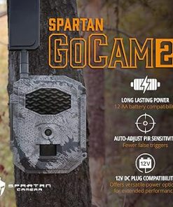 Spartan Camera 2025 Upgrade 2 Pack GoCam2 Cellular APP Control Trail Camera, 4G LTE, 1080P Video, FHD Photos, No Glow, Night Vision, Motion Activated, IP65 Water Resistant(Spartan Areus,Multi-carrier) 2